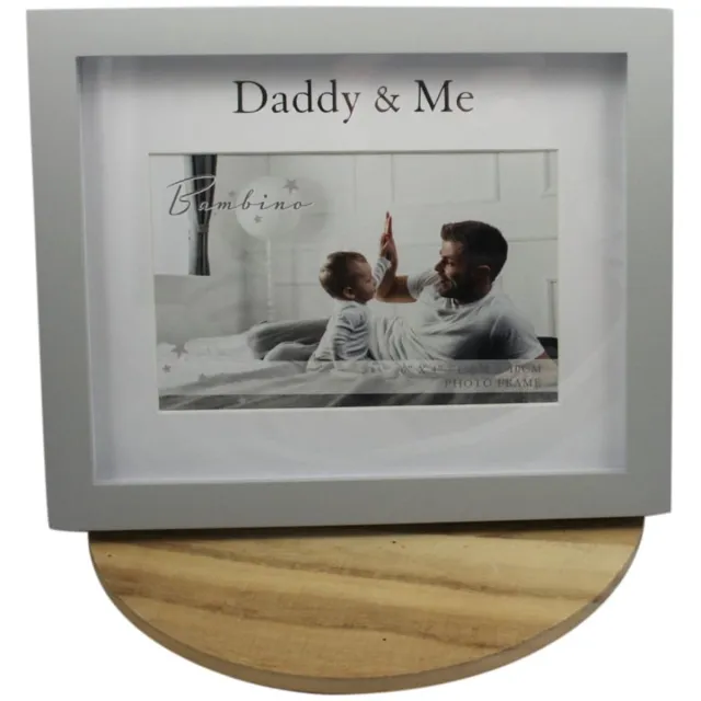 Widdop & Co Bambino Fotolijst 'Daddy & Me' Giftbox - Kraamcadeau - Vaderdag Grijs