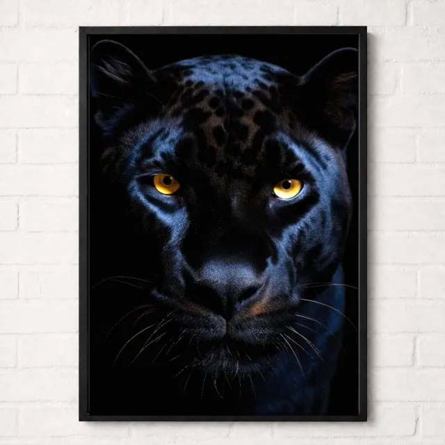 Kleurmedia Zwarte Panter Poster - Wildlife Portrait Collection - Dieren Posters - A2+ 43,2 x 61 cm