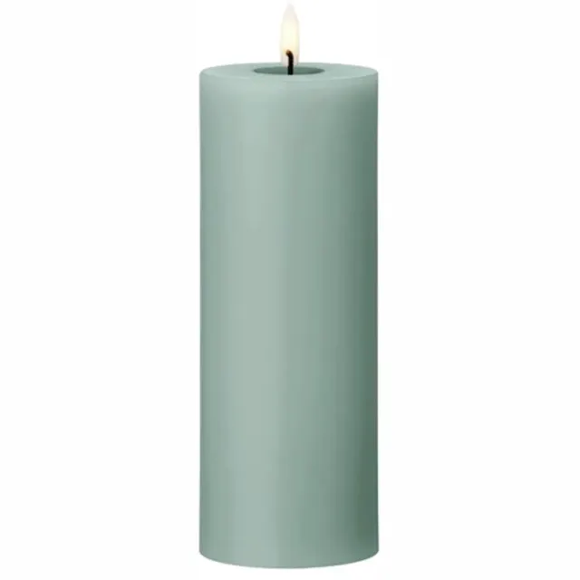 Ester & Erik Led Pillar kaars H20cm jade stone Blauw