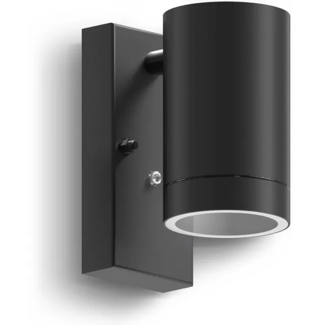 Calex wandlamp buiten Alba - rond - zwart