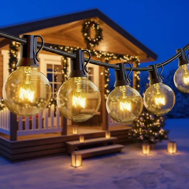 MUPOO G40 Lichtsnoer Voor Buiten - Lichtslinger - 9,8 Meter - 30 + 3 LED - IP44 - Tuin Lampjes Buitenverlichting - Sfeerverlichting Buiten - Voor Veranda Balkon Feestdecoratie