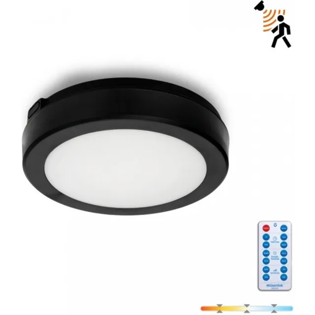 Kobi LED plafondlamp met bewegingssensor NAIROS G2 12W 3CCT IP65 Zwart Kobi Premium | Geen fitting | Warm Wit-Koel Wit-Daglicht | 12 watt | 30.000 Branduren