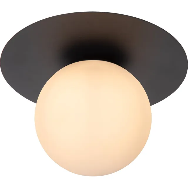 Lucide TRICIA - Plafonnière (Plafondlamp) - Ø 25 cm - 1xE27 - Zwart