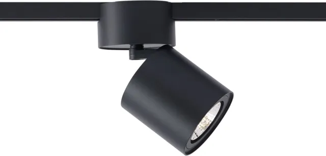 QAZQA roto - Moderne Spot railsysteem verlichting, railverlichting geschikt voor led - 1 lichts - Ø 9.6 cm - Zwart - Woonkamer | Slaapkamer | Keuken Zwart - 1 lichts