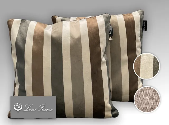 Diva Novita Loro Piana - Kwaliteits sierkussens gemaakt van originele Loro Piana stof - viscose Beige / bruin