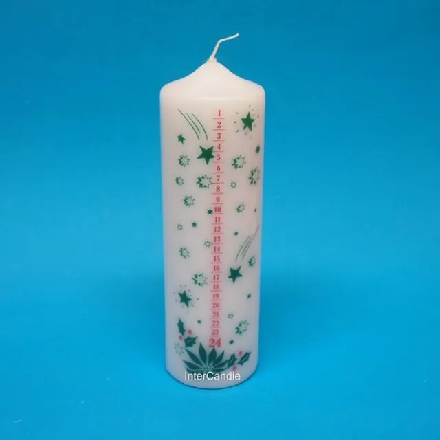 InterCandle Adventskaars 60x195 mm. wit