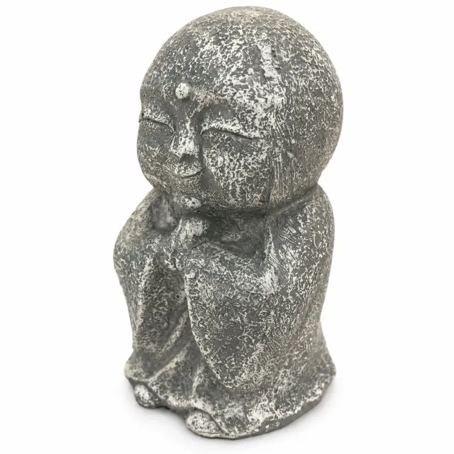 Sense , Boeddha Beeld – Mediterende Monnik – Zen Woondecoratie - Grijs