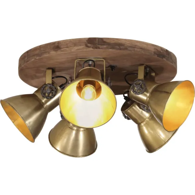 vidaXL Plafondlamp 25 W E27 50x50x25 cm antiek messingkleurig Bruin