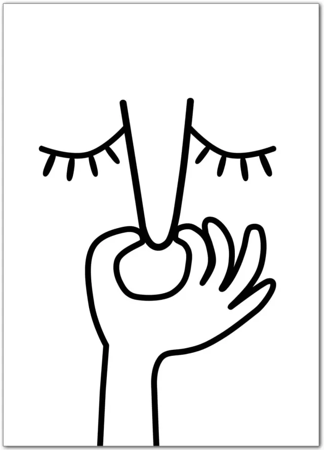 Artpin Badkamer Poster Zwart Wit Tekst - DIN A4 Wanddecoratie