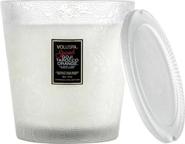 Voluspa Japonica Holiday Spiced Goji Tarocco Orange Geurkaars Japonica Goji Tarocco Orange Spiced 3 Wick Hearth Candle 1077gr Multi