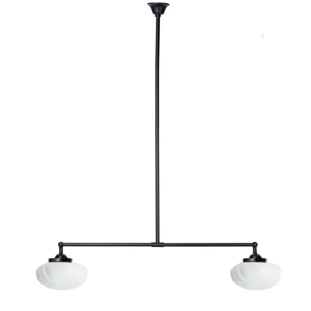 Coloured by Art Moonlight T-lamp 2 lichts Nouveau Swing Coupe - Art Deco Trade Zwart