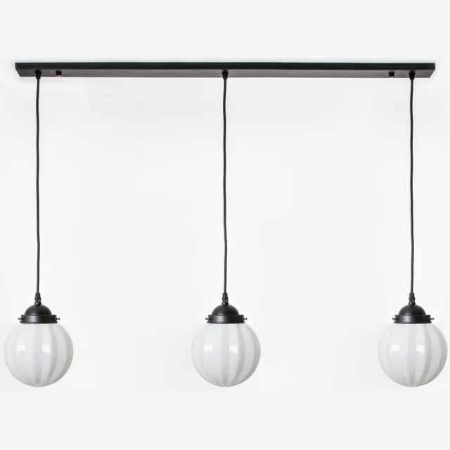 Coloured by Art 3 x Carambola lampen aan plafondbalk Moonlight - Art Deco Trade Wit