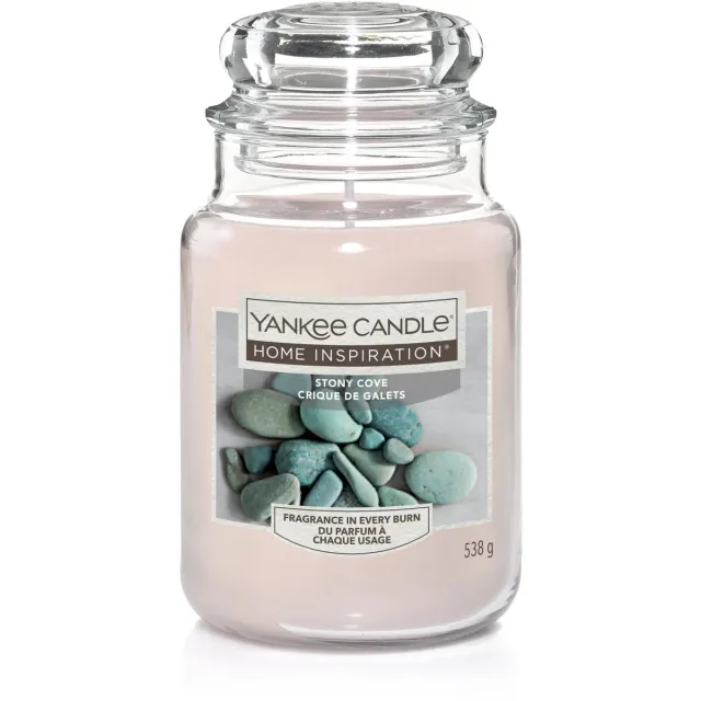Yankee Candle Home Inspiration Stony Cove Large Jar Geurkaars - 140 branduren Beige