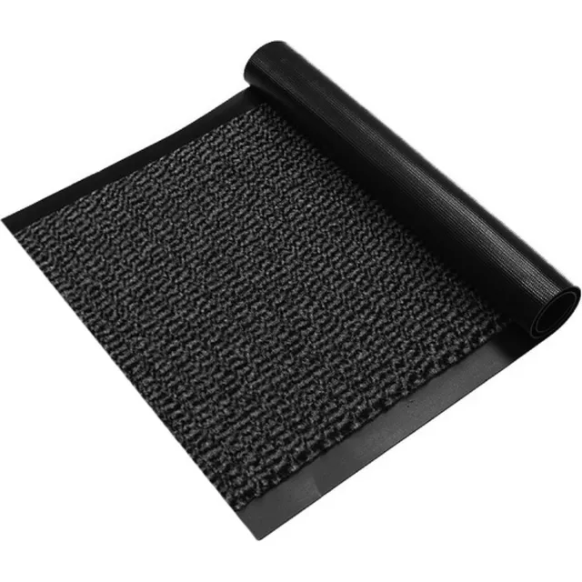 JYG Deurmat groot XXL Grijs - 120x400cm (=4m) - voor binnen - 2 zijden afwerking - JYG ENTER grijs, zwart