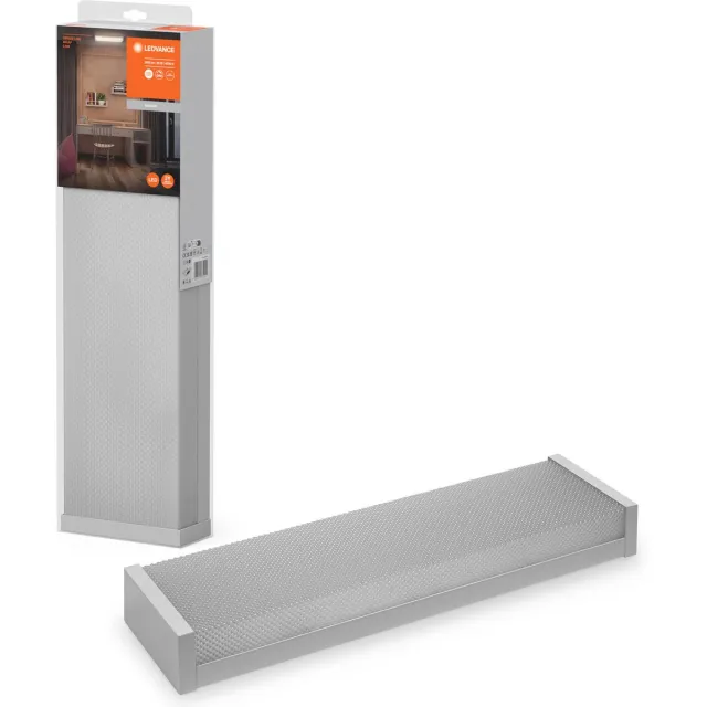 LEDVANCE OFFICE LINE kantoorplafondlamp met prismatische diffuser in wit, 0,6 m lang, 20 W / 2300 lm, koel wit (4000 K), functioneel ontwerp voor kantoortoepassingen, CRI 80, IP20, dimbaar.
