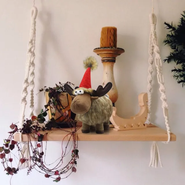 Unyqoos Kerstfiguur Rendier Pluche Decoratie voor Huis en Kantoor burin