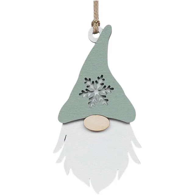 76%ANDERS Kersthanger Ornament - Gnoom - M - Groen - Kerst kabouter - Hout - Duurzaam - Handgemaakt NL