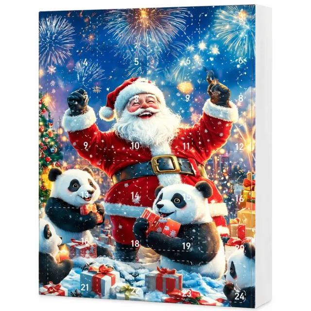 SWGOTA Adventskalender 2026 met 24 acryl pandahangers en ophangkoorden, in papieren doos Zwart