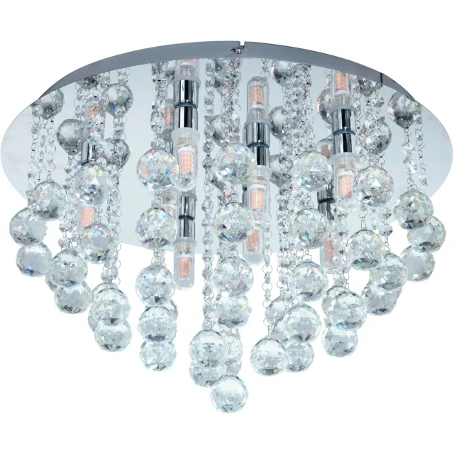 EGLO Almonte Plafondlamp - G9 - Ø 50 cm - Chroom Grijs