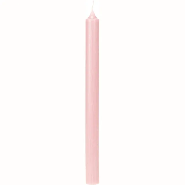 Wenzel Kerzen Rustieke kaarsen, taps toelopende kaarsen, effen kleur roze, 350/28 mm