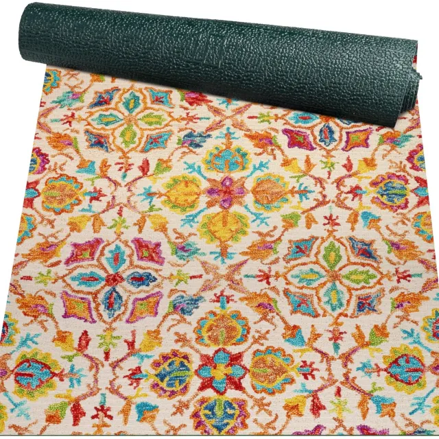 ANRO Keukenloper Abbraccio Ornamenten Meerkleurig 500x52cm – Antislip Gangloper Tapijtloper 3 mm