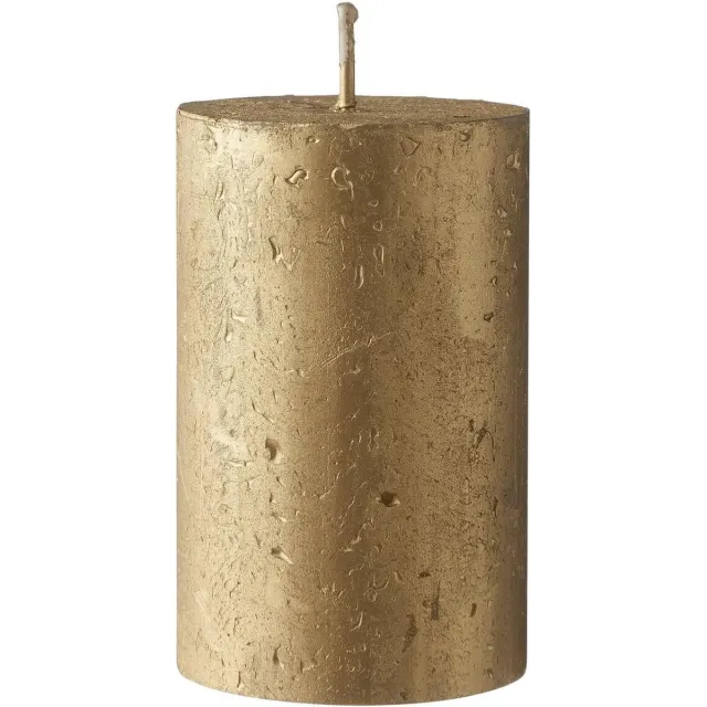 Bouwman Gouden rustieke kaarsen maat 7 x 17 cm. 2 stuks