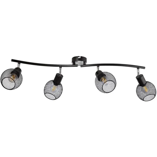 NOWA Plafondlamp eetkamer bol spot zwart kooilamp lichtspoor Nino lampen 81020408