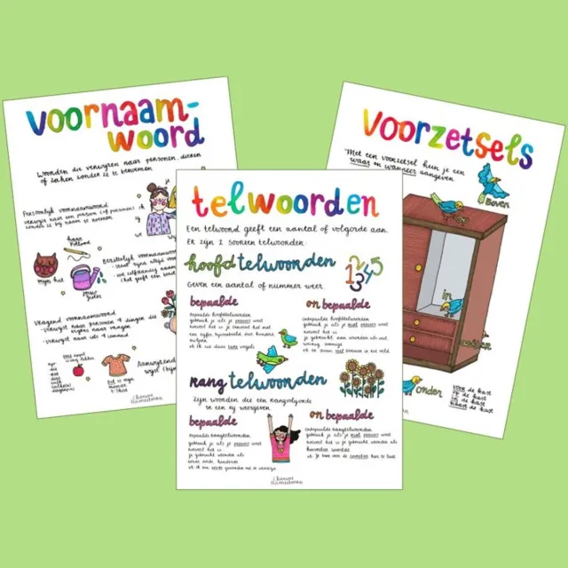 Flexjuf A3 poster - Voordeelset Taal (Deel 2) (3 posters) Voordeelset Taal deel 2 A3