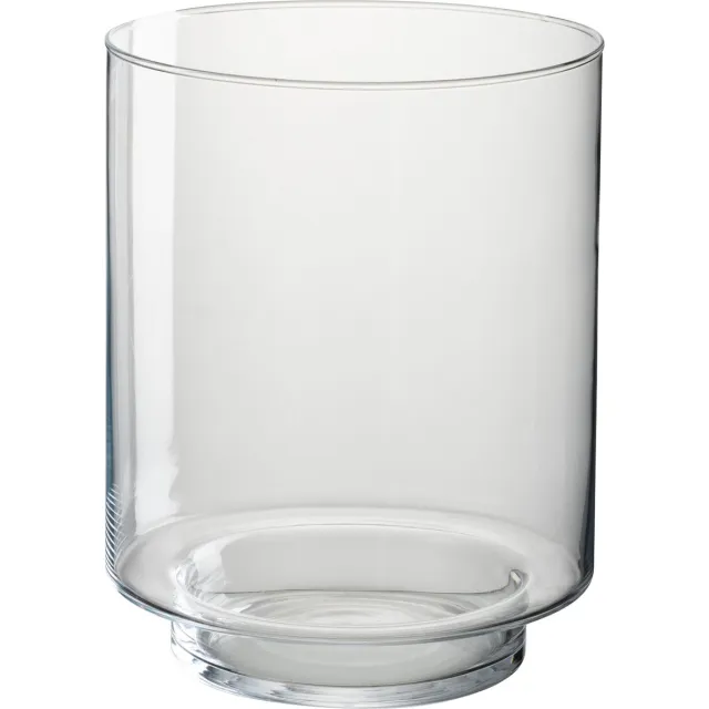 J-Line windlicht Laura - kaarshouder - glas - transparant - small