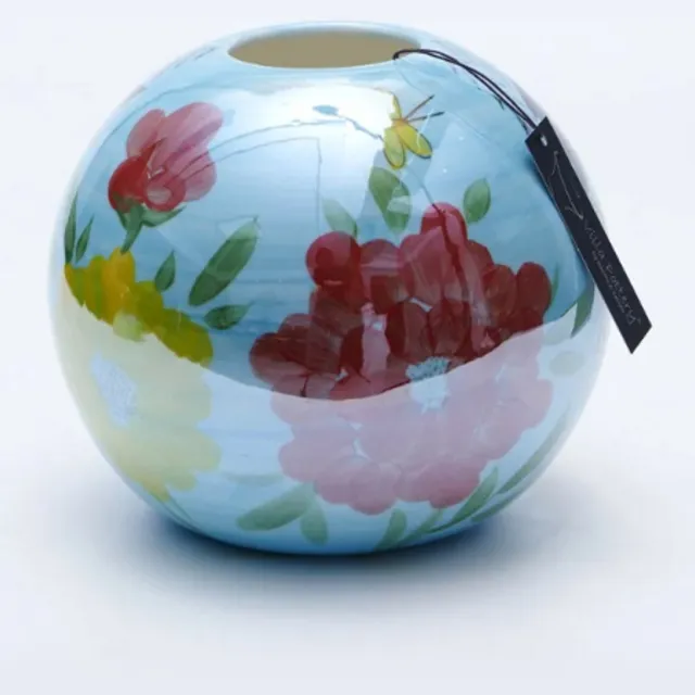 Irishflowers Vaas - Villa Pottery - Decoratie - Woondecoratie - Porselein - Waterdicht - Magic Ball Blauw
