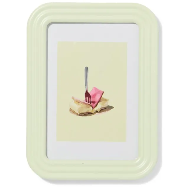 HEMA Fotolijst 10x15cm hout ribbelrand (lichtgroen)
