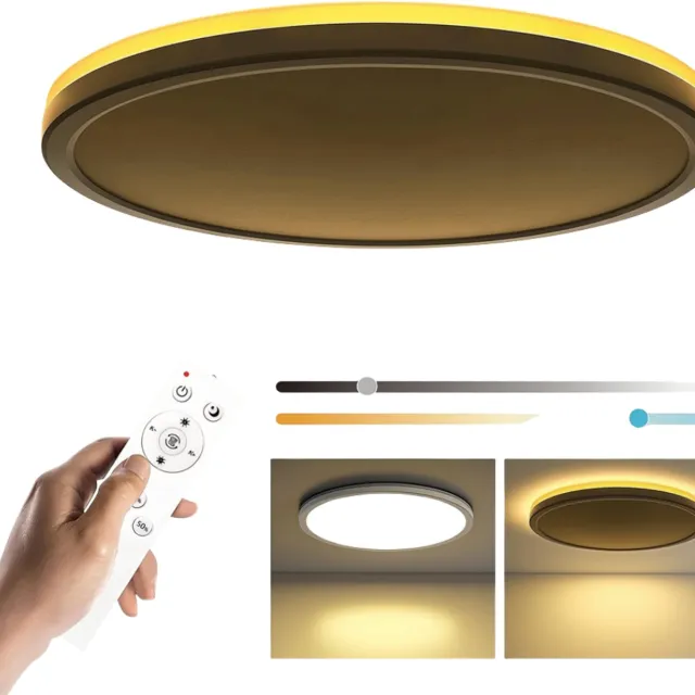 VELZINO® Plafondlamp Badkamer - Badkamerverlichting - Met Timer - Dimbaar - Met Afstandsbediening Wit