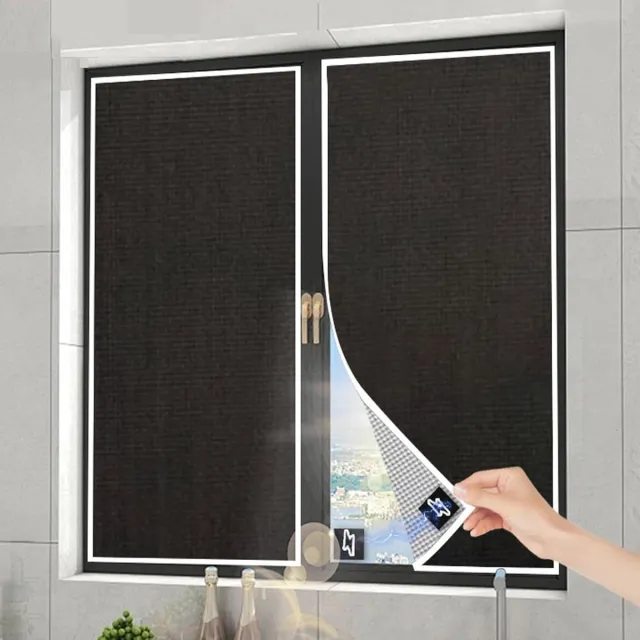 VHV Raamfolie - Verduisterende raamfolie - Zonwerende raamfolie - Isolerend - Aluminium - UV-bestendig - Privacy folie - Voor dakraam en balkon - 9 mm dik - 60*100cm - Zwart