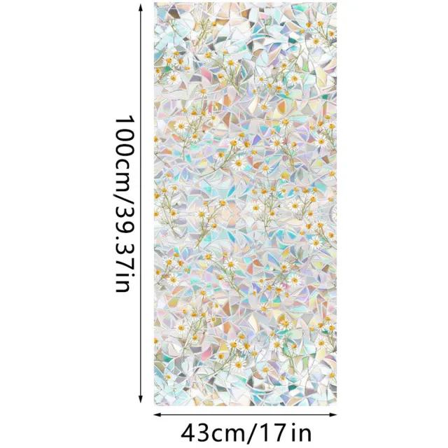 OUTARO 3D Regenboog Raamfolie- Anti-Inkijk - Isolerend & Zonwerend - 43x100cm – Statisch - Prisma Bejuweled EffectXCBL008