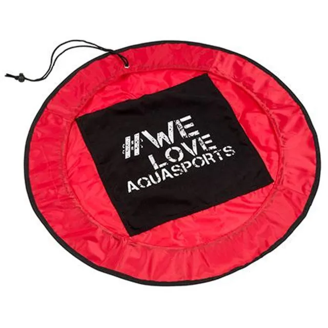 Beco voetenmatje en wetbag - rood/zwart - strand