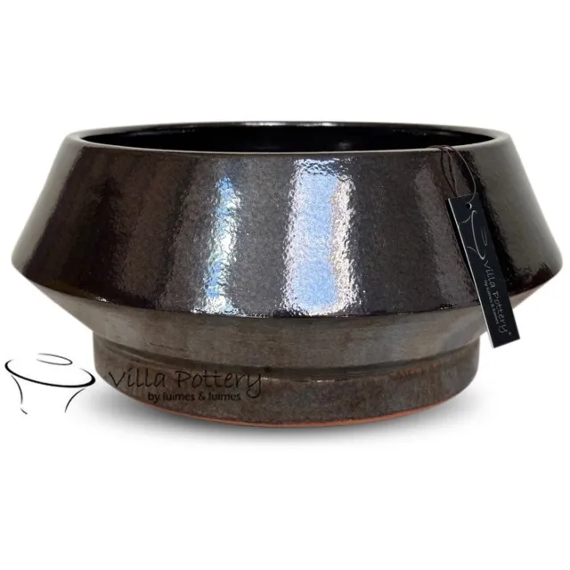 Villa Pottery Big Head Schaal Bruin 26 x 12 cm geel