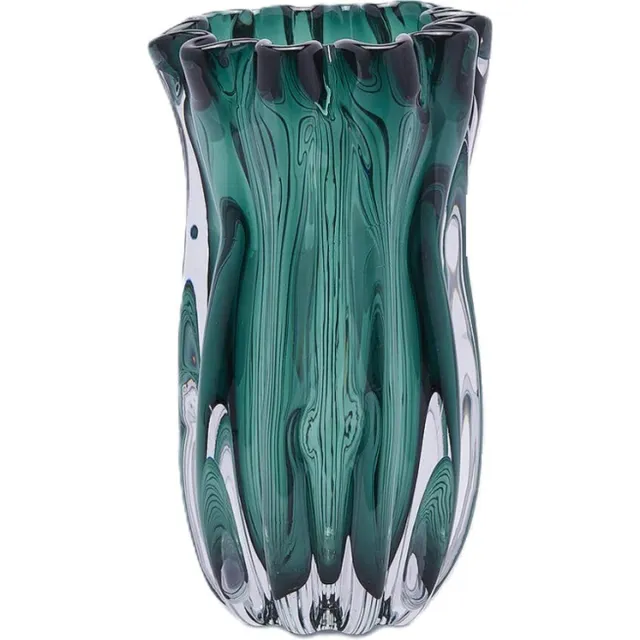 EDG Vaas- Glas - groen - D16,5 x H27 cm