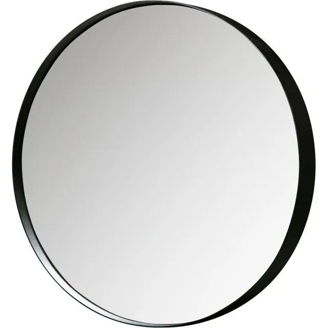 WOOOD Doutzen Spiegel - Metaal - Zwart - 50x50x5 black