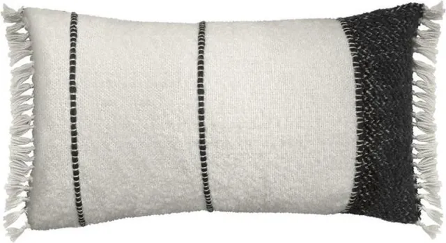 Malagoon Berber offwhite cushion Wit,Zwart