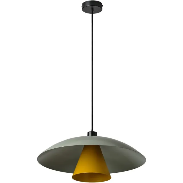 Osram DECOR Vliegende Paddenstoel hanglamp E27 Groen/Geel 500mm, hanglamp, Metaal, met levendige kleuren Groen|Geel