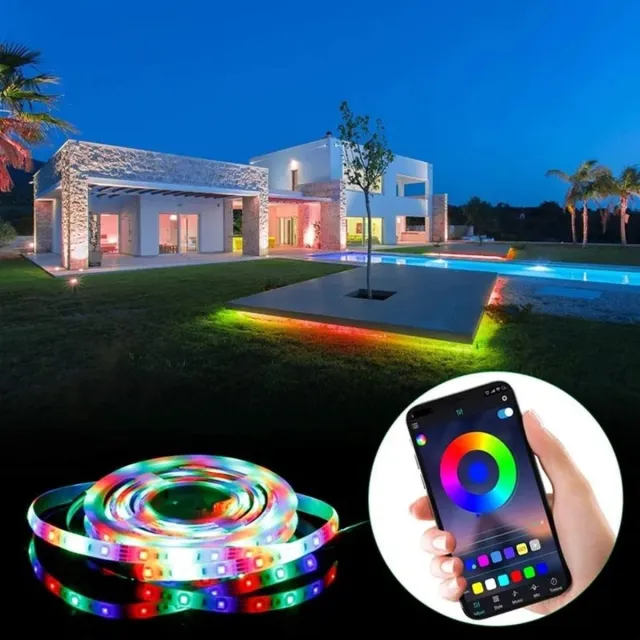 Silumen LED-strip RGBW Wifi DC12V 60 LED/m 2m + Stroomadapter en Wifi Controller - RGBW - Kunststof - Wit Chaud 3000K - SILUMEN Andere