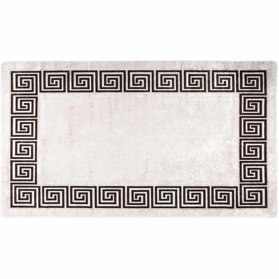 vidaXL Vloerkleed wasbaar 190x300 cm lichtbeige beige