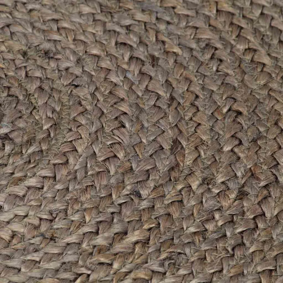 vidaXL Vloerkleed handgemaakt rond 150 cm jute grijs, foto 4