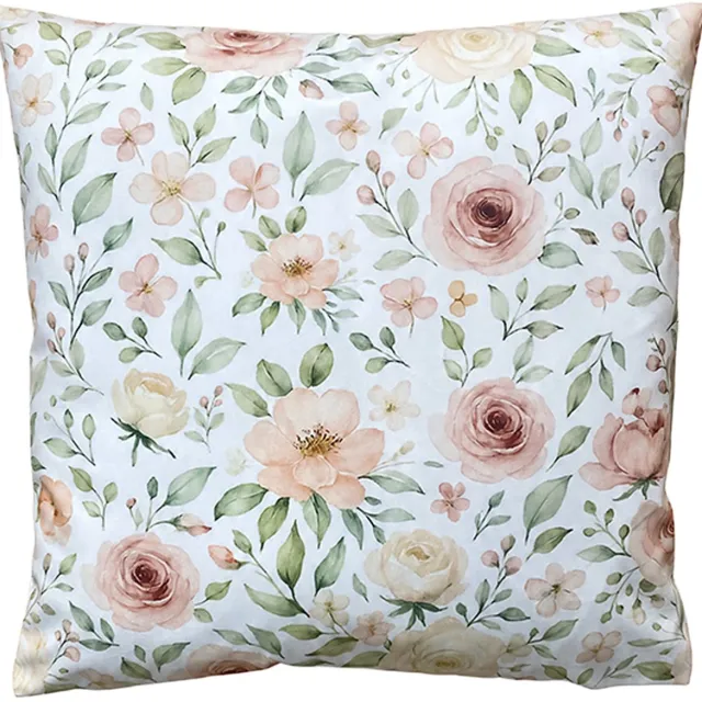 Clayre & Eef Sierkussen Beige Polyester Bloemen