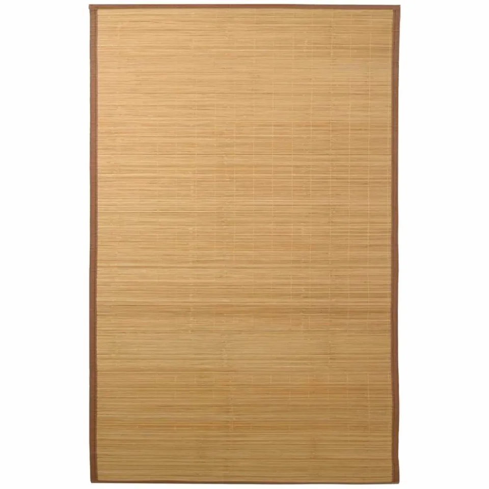vidaXL Tapijt 100x160 cm bamboe bruin
