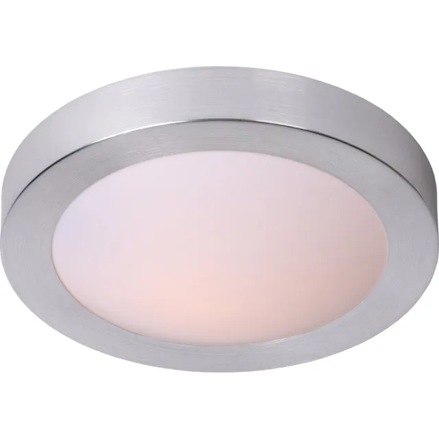 Lucide FRESH - Plafonnière (Plafondlamp) Badkamer - Ø 27 cm - 1xE27 - IP44 - Mat chroom