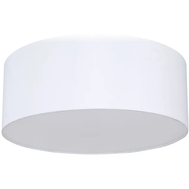 Globo Plafondlamp Kaplamp Woonkamerlamp Slaapkamerlamp, luidspreker Metalen textiel wit, 3 vlammen E27, DxH 40x17,5cm