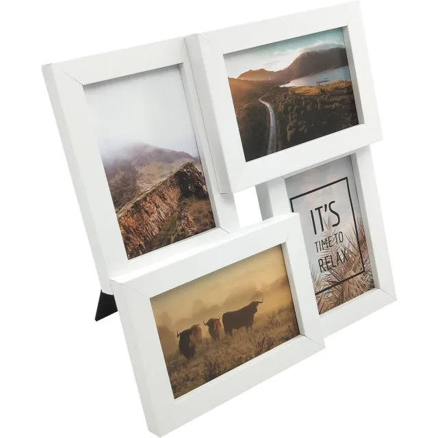 Henzo Fotolijst - Henzo - Pure Barry - Collagelijst voor 4 foto's - Fotomaat 10x15 cm - Wit
