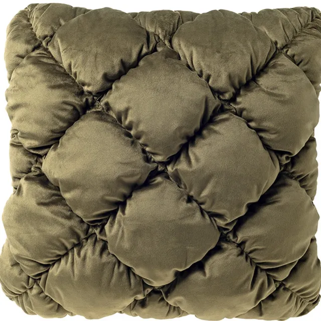 Dutch Decor SOOF - sierkussen 45x45 cm - geruit gewatteerd - Mayfly - groen - Inclusief binnenkussen - Luxe kussens voor woonkamer & bank