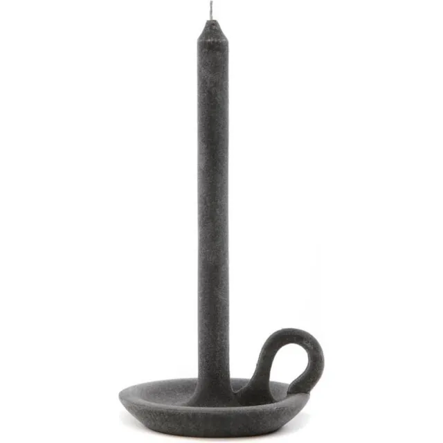 Tallow Kaars - Kaars & Kandelaar - Black Velvet - Zwarte Kaars - 24cm